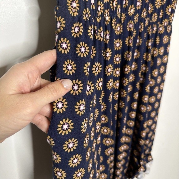 NWT Boden Flutter Sleeve French Navy Daisy Stamp Jersey Dress Womens Size 10 - Picture 6 of 6